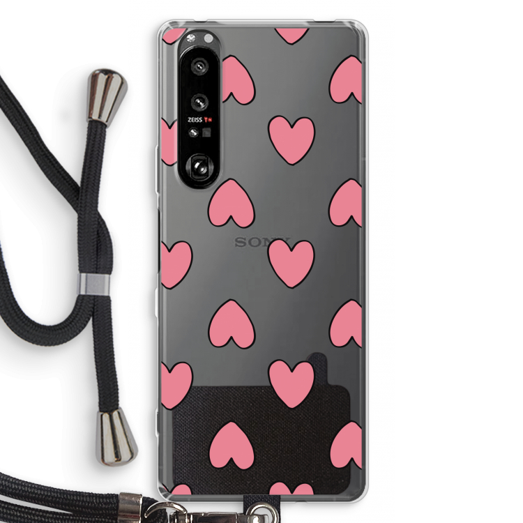 Ondersteboven verliefd: Sony Xperia 1 III Transparant Hoesje met koord