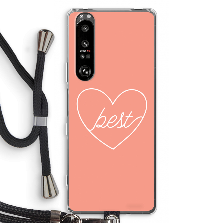 Best heart: Sony Xperia 1 III Transparant Hoesje met koord