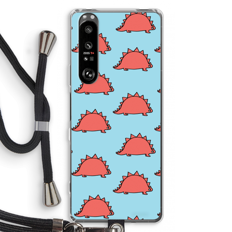Dinosawrr: Sony Xperia 1 III Transparant Hoesje met koord