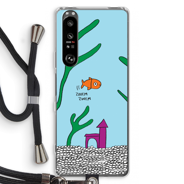 Aquarium: Sony Xperia 1 III Transparant Hoesje met koord