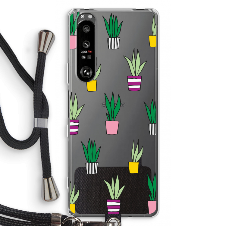 Sanseveria: Sony Xperia 1 III Transparant Hoesje met koord