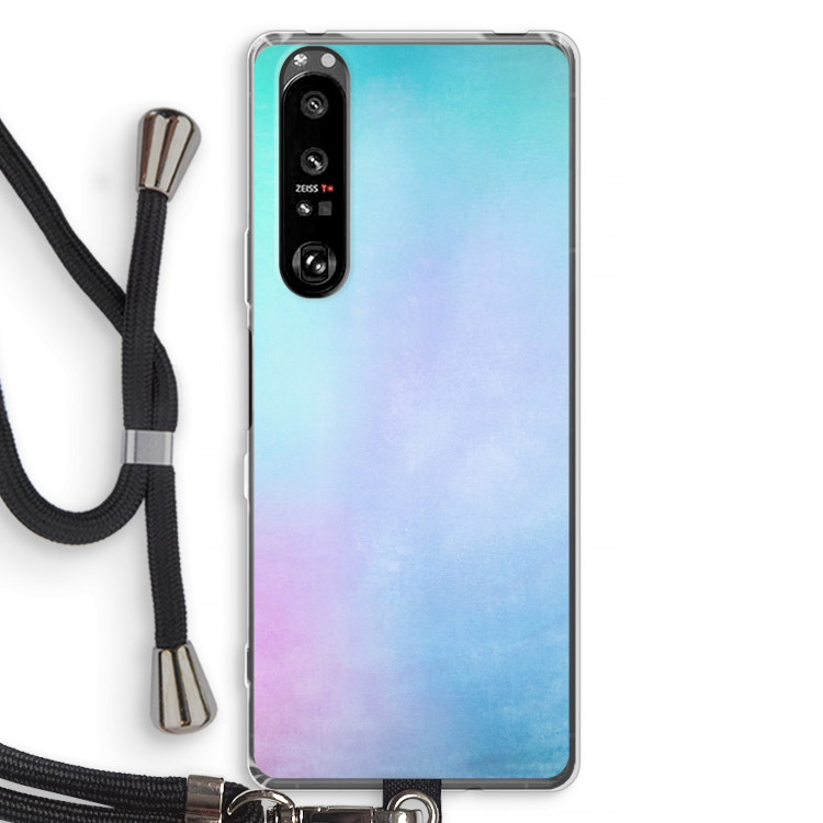 mist pastel: Sony Xperia 1 III Transparant Hoesje met koord