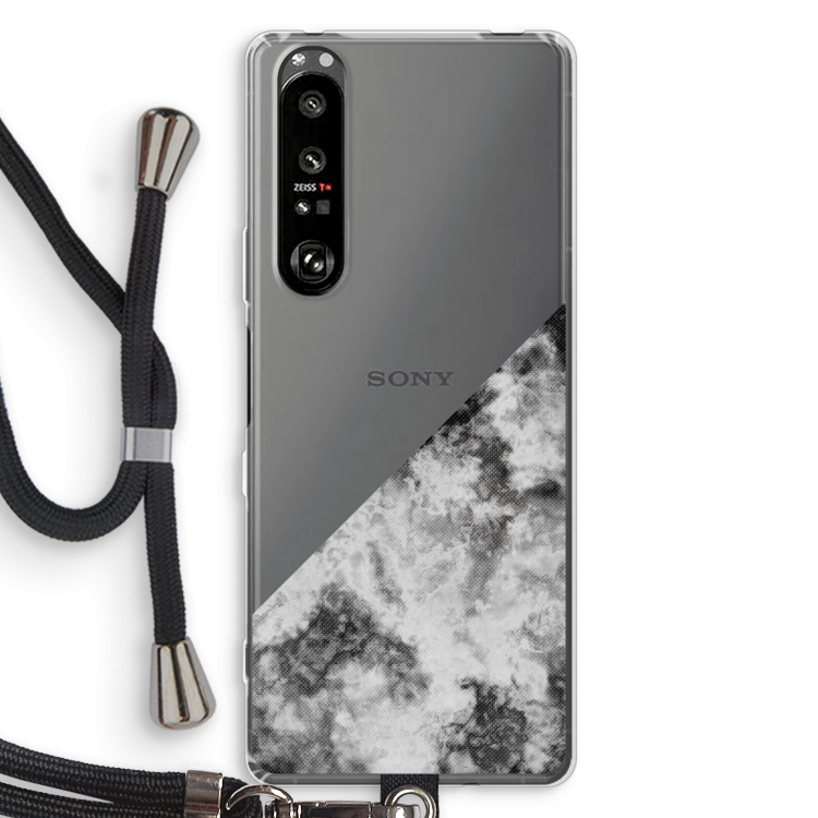 Onweer: Sony Xperia 1 III Transparant Hoesje met koord