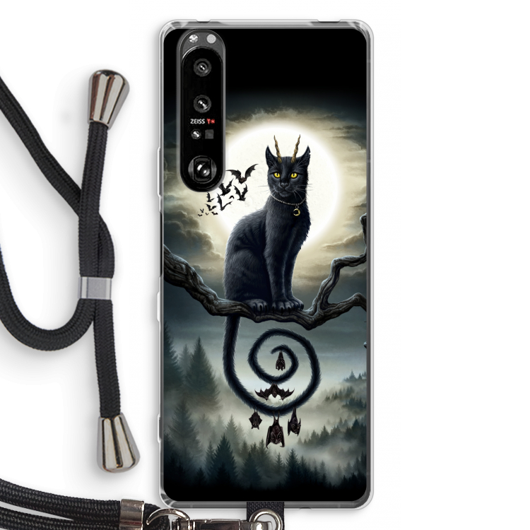 Moonlight Companions: Sony Xperia 1 III Transparant Hoesje met koord