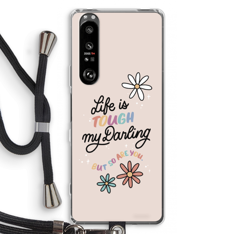 Tough Life: Sony Xperia 1 III Transparant Hoesje met koord