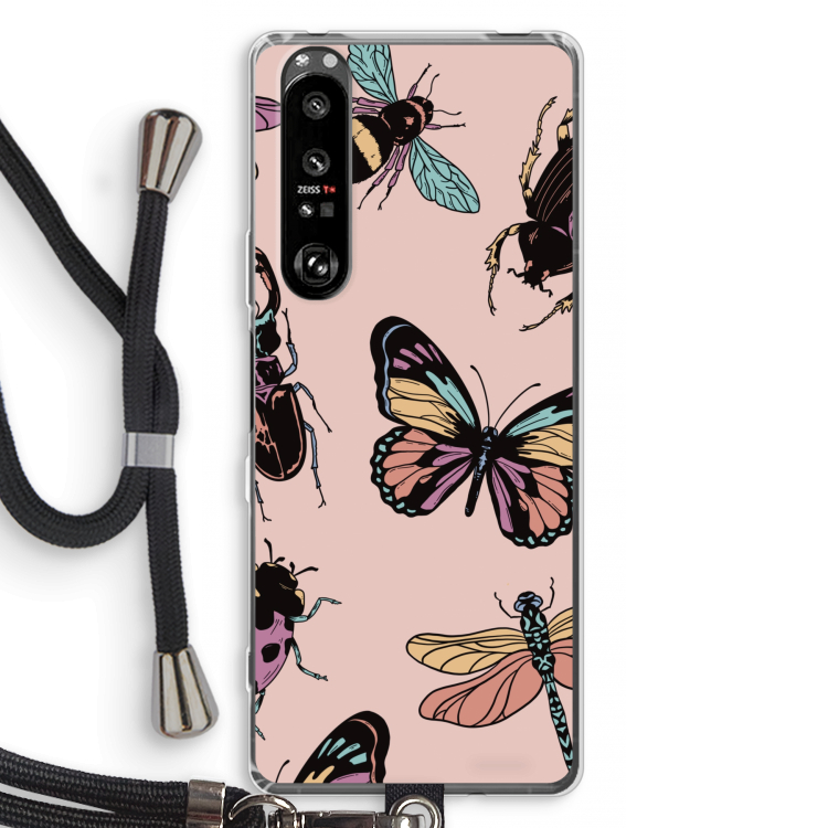 Tiny Bugs: Sony Xperia 1 III Transparant Hoesje met koord