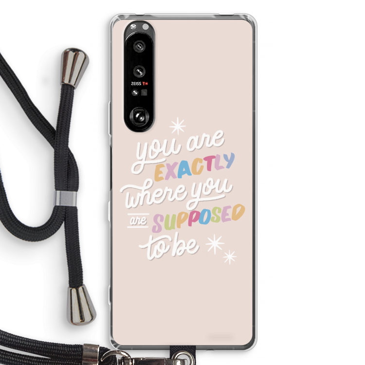 Right Place: Sony Xperia 1 III Transparant Hoesje met koord