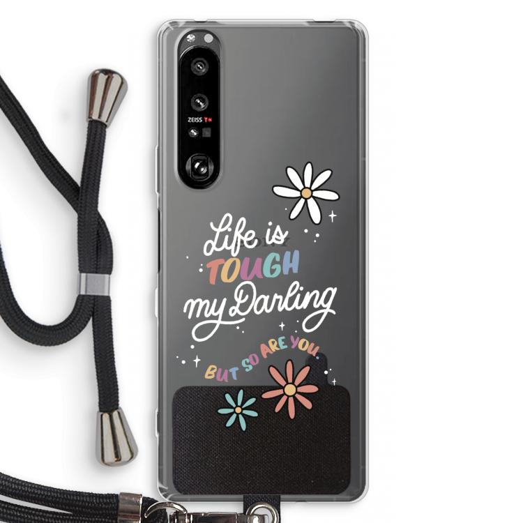 Tough Life: Sony Xperia 1 III Transparant Hoesje met koord