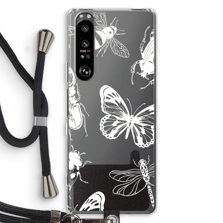Tiny Bugs: Sony Xperia 1 III Transparant Hoesje met koord