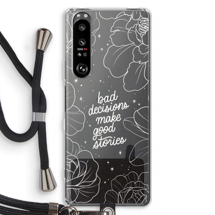Good stories: Sony Xperia 1 III Transparant Hoesje met koord