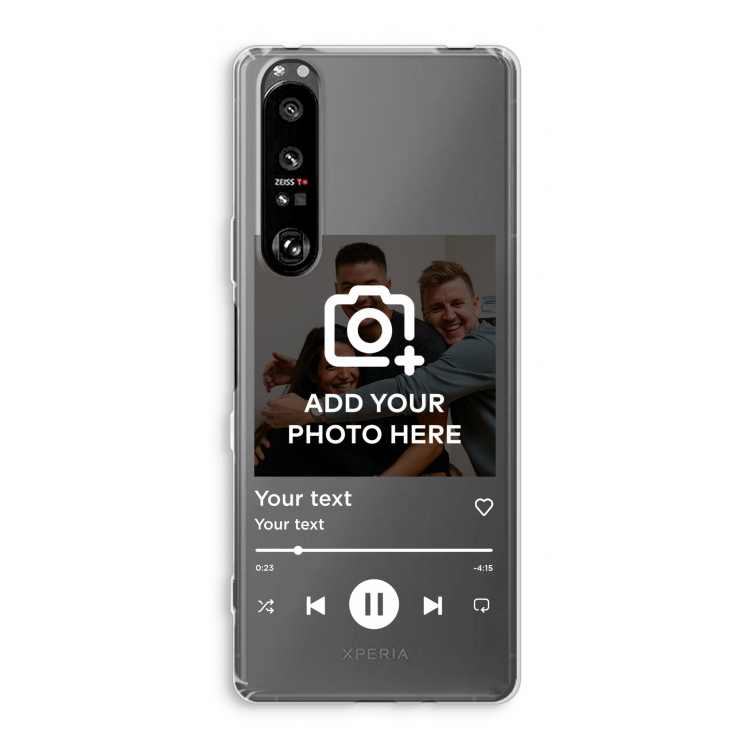 Music Player: Sony Xperia 1 III Transparant Hoesje