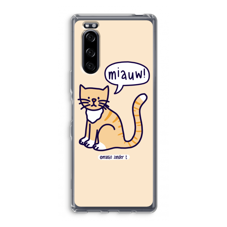 Miauw: Sony Xperia 5 Transparant Hoesje