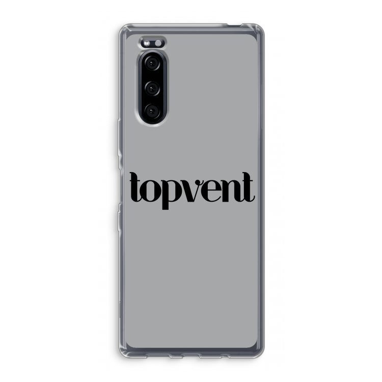 Topvent Grijs Zwart: Sony Xperia 5 Transparant Hoesje