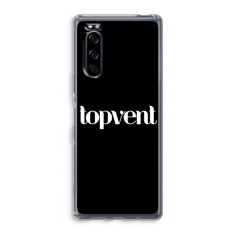 Topvent Zwart: Sony Xperia 5 Transparant Hoesje