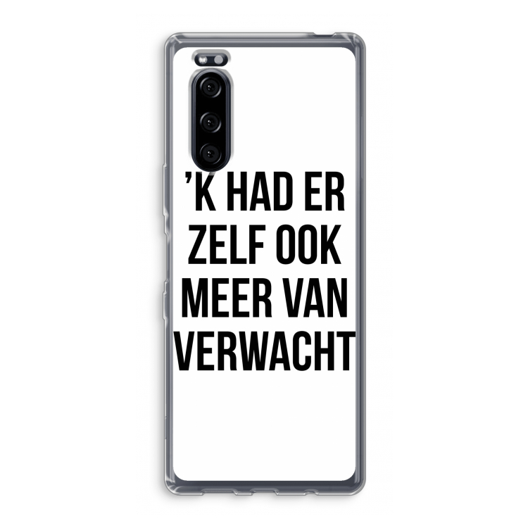 Meer verwacht: Sony Xperia 5 Transparant Hoesje
