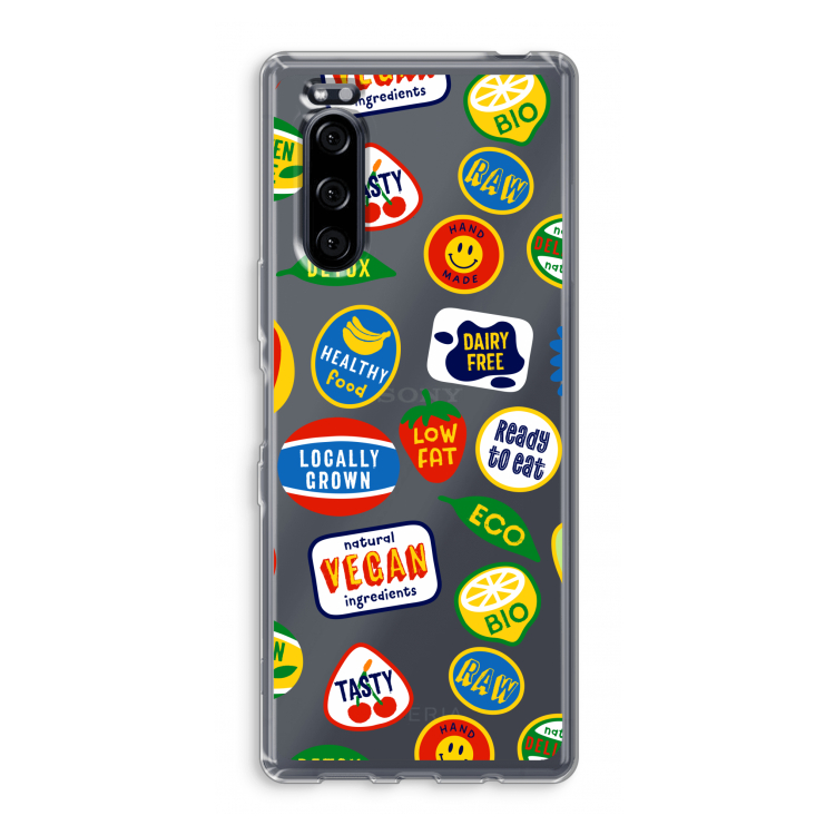Fruitsticker: Sony Xperia 5 Transparant Hoesje