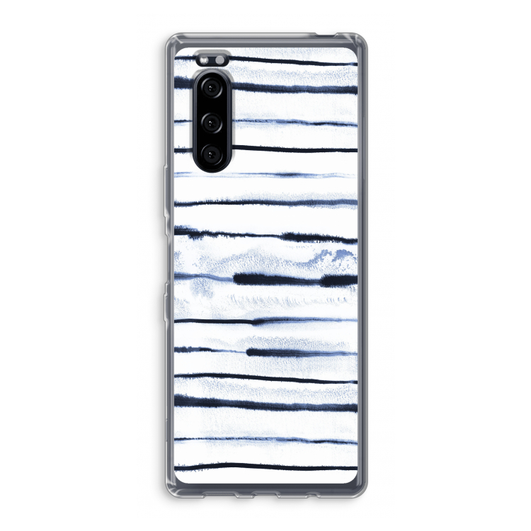 Ink Stripes: Sony Xperia 5 Transparant Hoesje