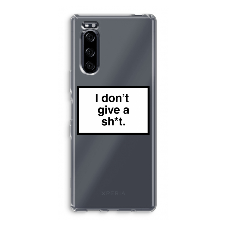 Don't give a shit: Sony Xperia 5 Transparant Hoesje