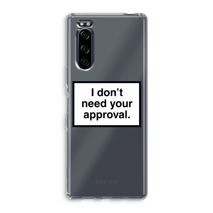 Don't need approval: Sony Xperia 5 Transparant Hoesje