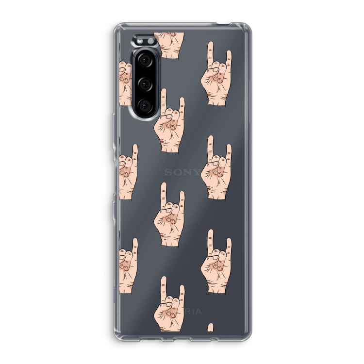 Rock: Sony Xperia 5 Transparant Hoesje