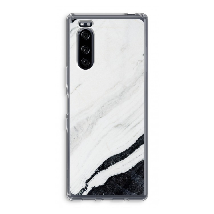 Elegante marmer: Sony Xperia 5 Transparant Hoesje