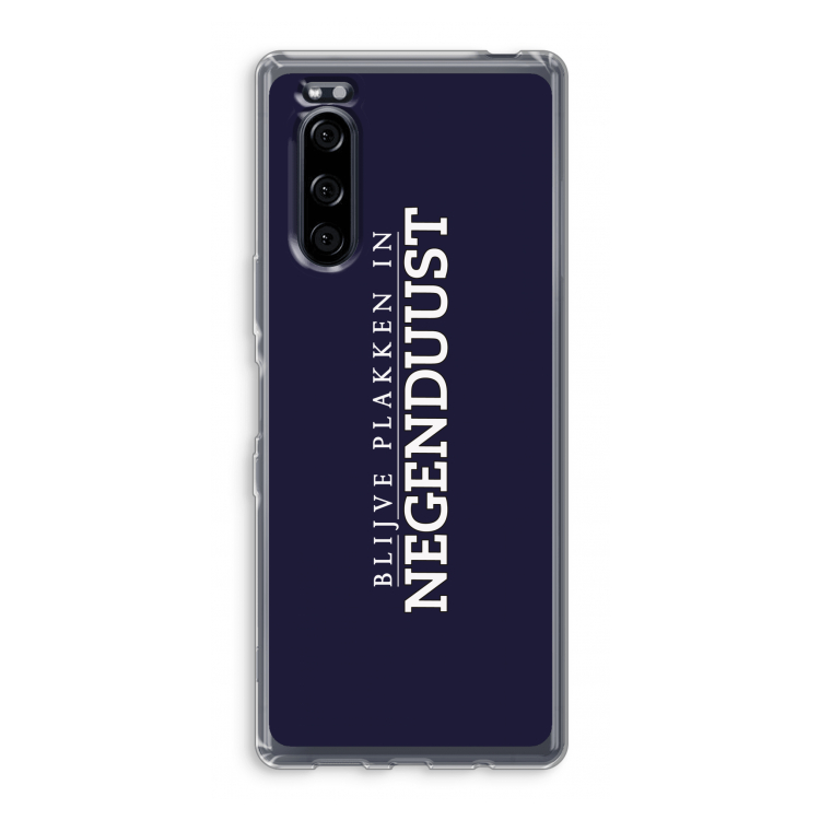 Blijve plakken in Negenduust: Sony Xperia 5 Transparant Hoesje