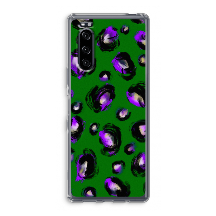 Green Cheetah: Sony Xperia 5 Transparant Hoesje