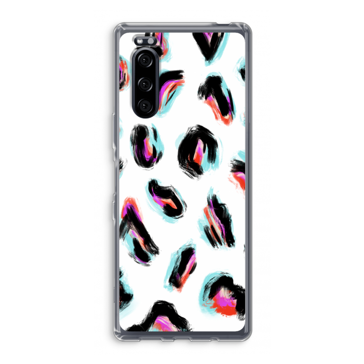 Cheetah color: Sony Xperia 5 Transparant Hoesje