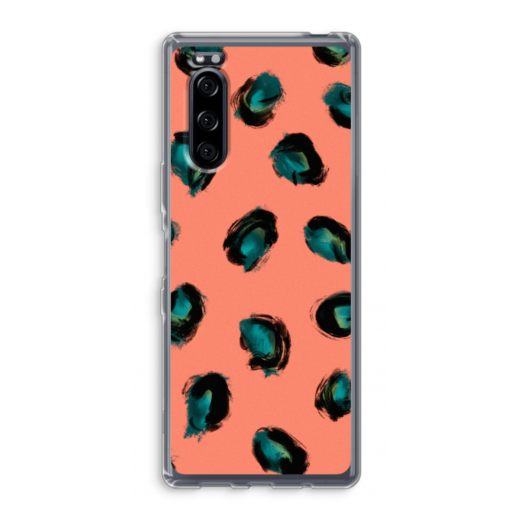 Pink Cheetah: Sony Xperia 5 Transparant Hoesje