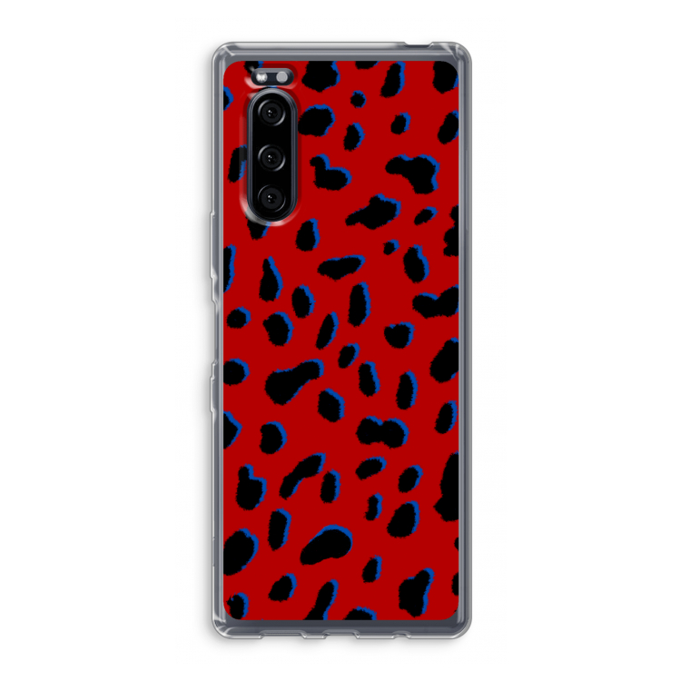 Red Leopard: Sony Xperia 5 Transparant Hoesje