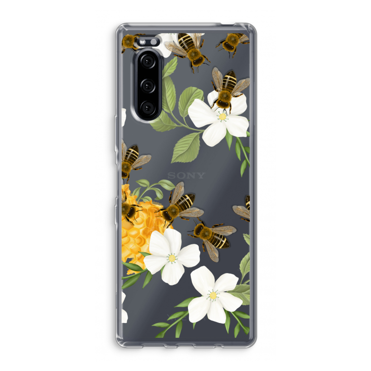 No flowers without bees: Sony Xperia 5 Transparant Hoesje