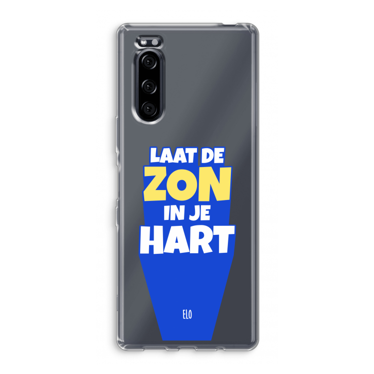 Laat de zon in je hart: Sony Xperia 5 Transparant Hoesje