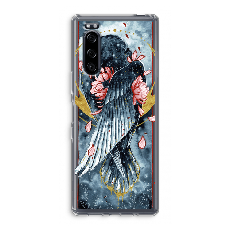 Golden Raven: Sony Xperia 5 Transparant Hoesje