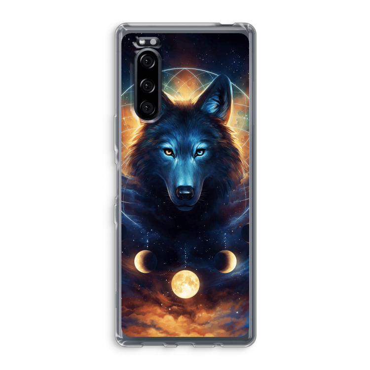 Wolf Dreamcatcher: Sony Xperia 5 Transparant Hoesje