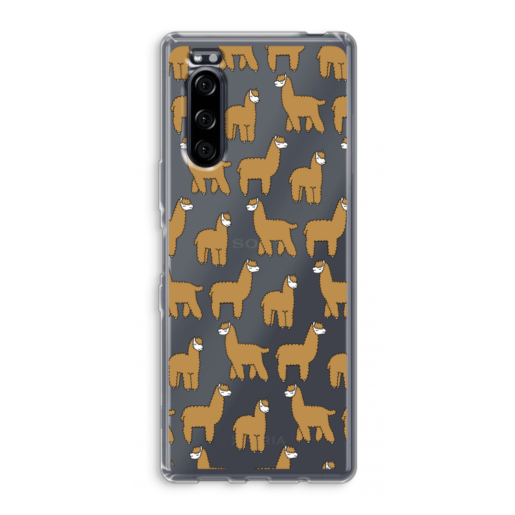 Alpacas: Sony Xperia 5 Transparant Hoesje