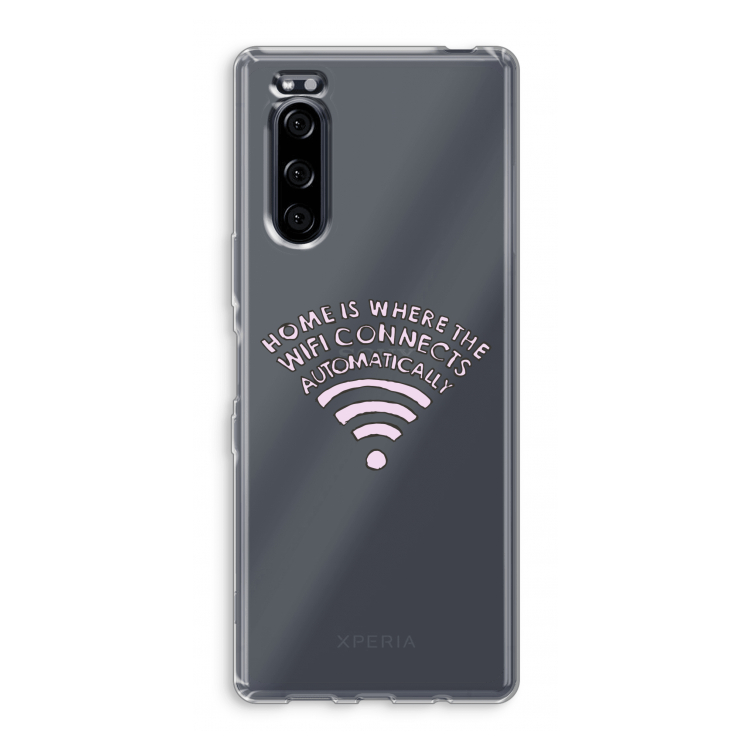 Home Is Where The Wifi Is: Sony Xperia 5 Transparant Hoesje