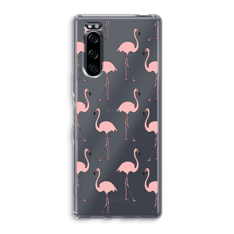 Anything Flamingoes: Sony Xperia 5 Transparant Hoesje