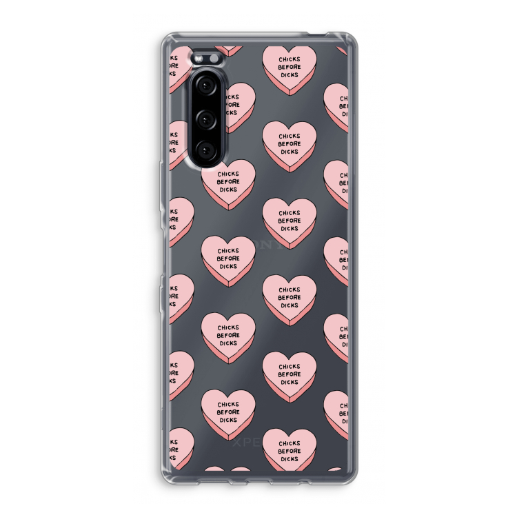 Chicks before dicks: Sony Xperia 5 Transparant Hoesje