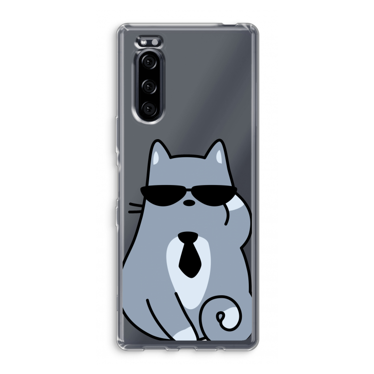 Cool cat: Sony Xperia 5 Transparant Hoesje