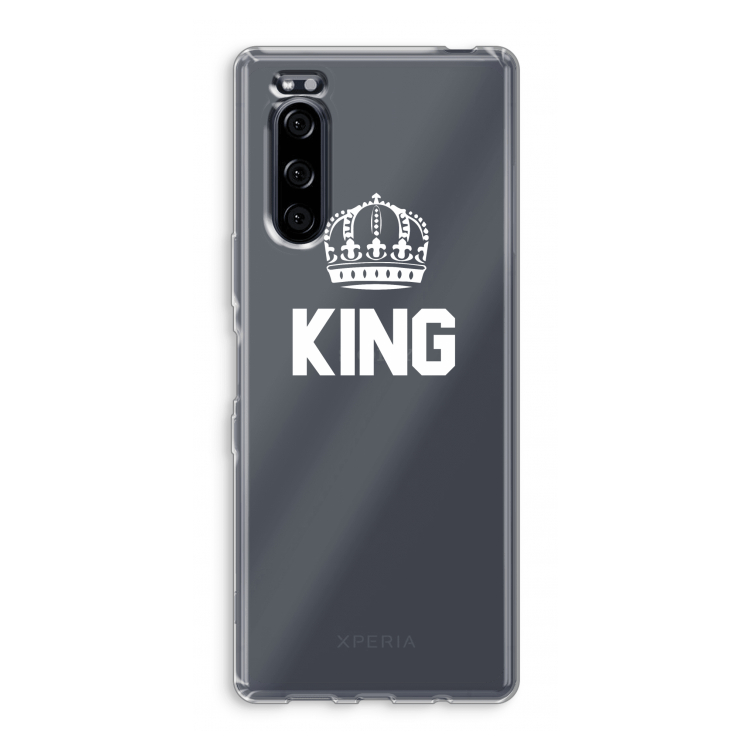 King zwart: Sony Xperia 5 Transparant Hoesje