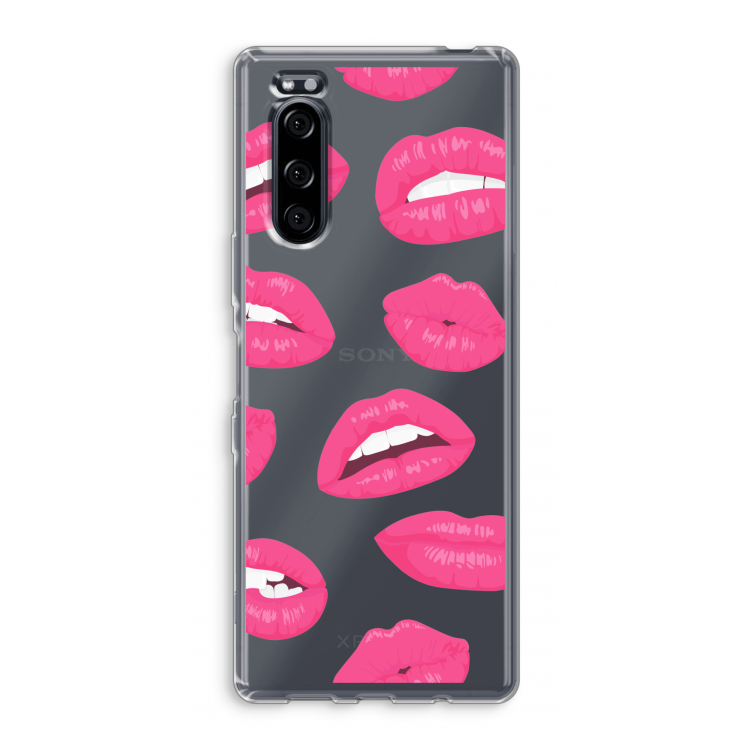 Bite my lip: Sony Xperia 5 Transparant Hoesje
