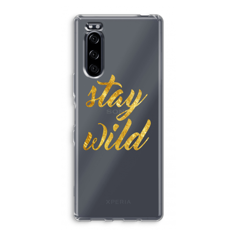 Stay wild: Sony Xperia 5 Transparant Hoesje