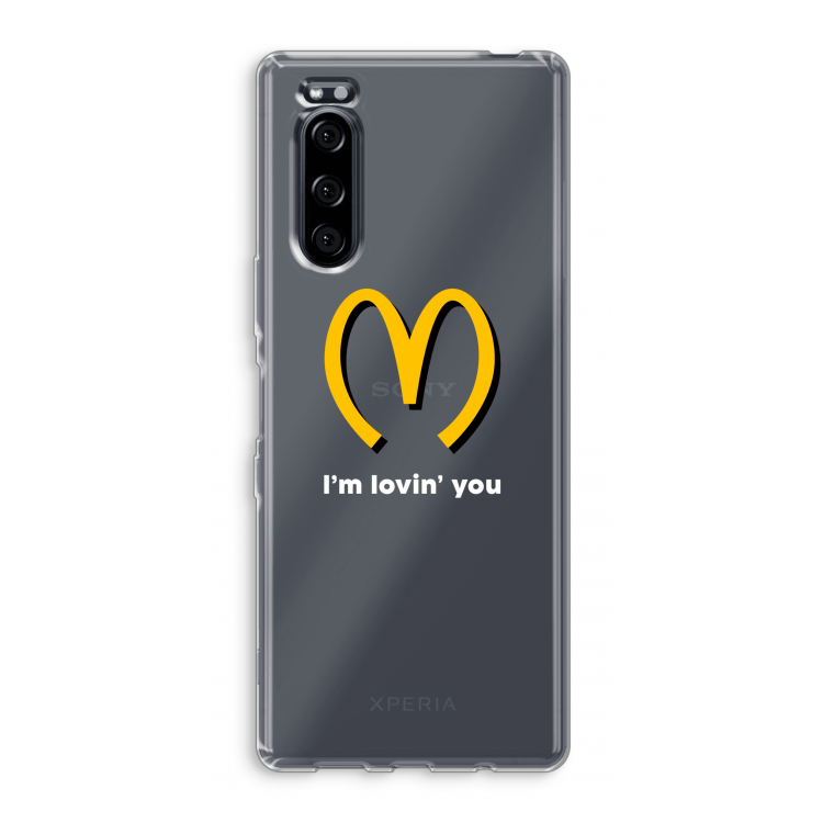 I'm lovin' you: Sony Xperia 5 Transparant Hoesje