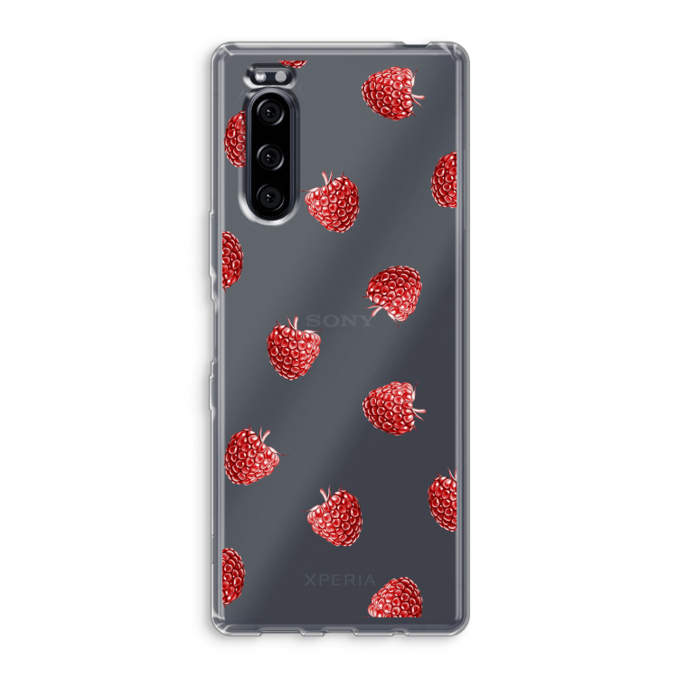 Framboosjes: Sony Xperia 5 Transparant Hoesje