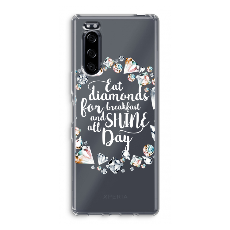 Diamonds: Sony Xperia 5 Transparant Hoesje