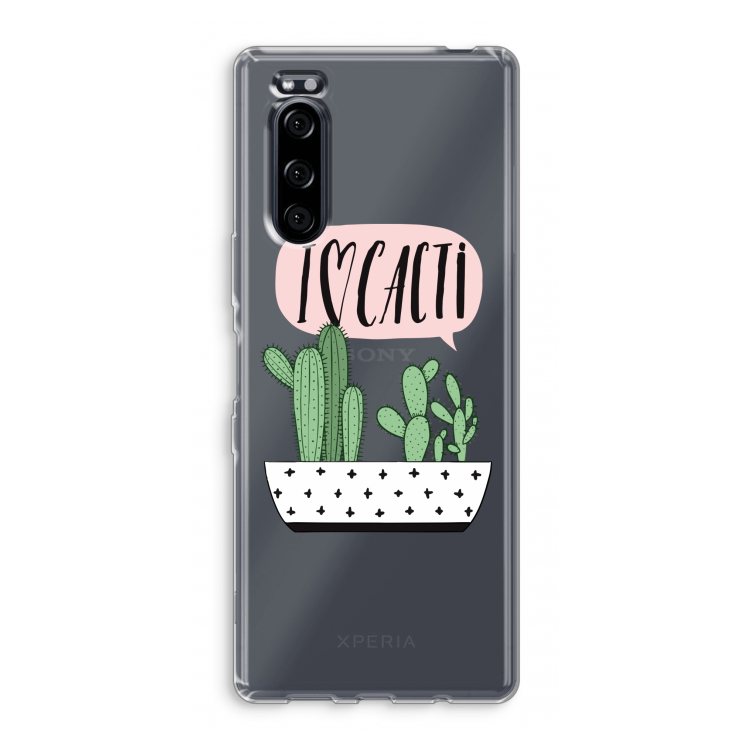 I love cacti: Sony Xperia 5 Transparant Hoesje