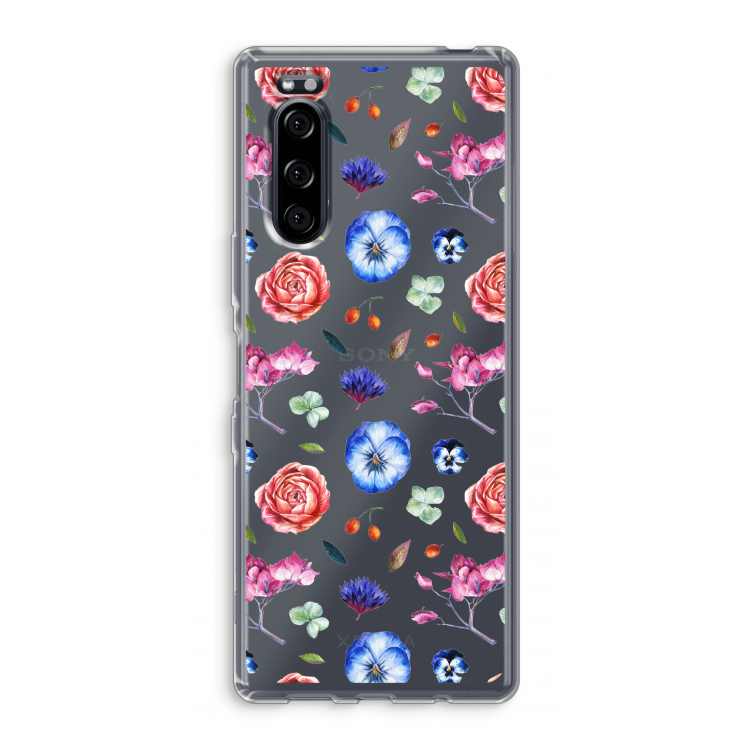 Bloemetjes: Sony Xperia 5 Transparant Hoesje