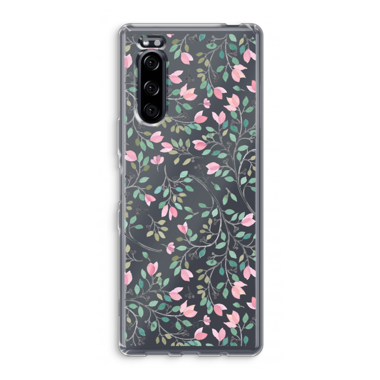 Sierlijke bloemen: Sony Xperia 5 Transparant Hoesje