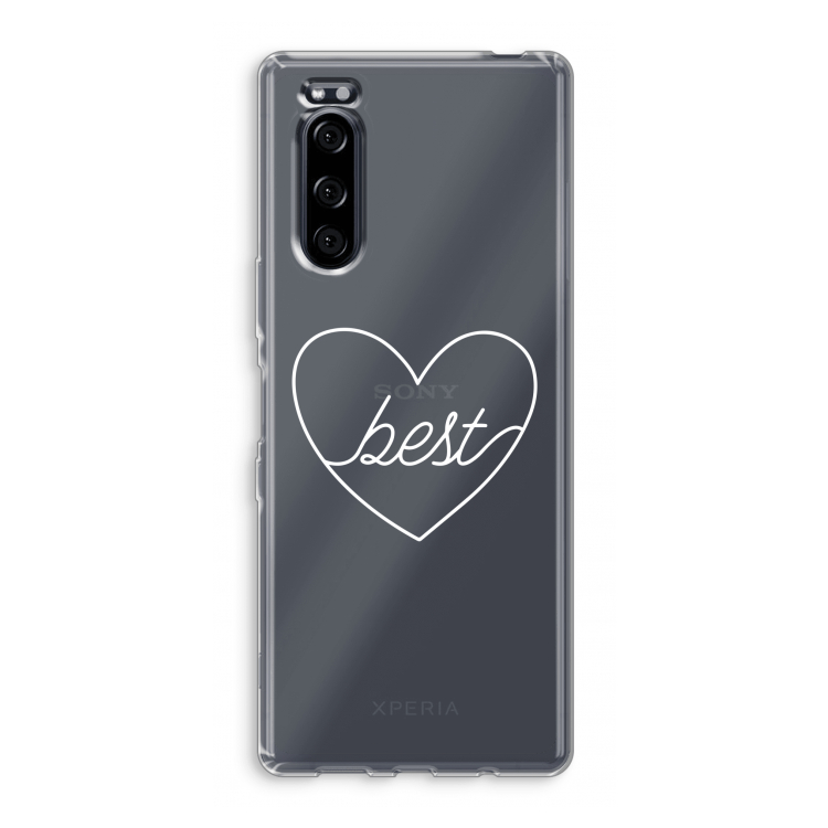 Best heart pastel: Sony Xperia 5 Transparant Hoesje