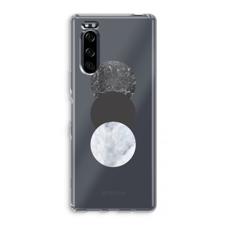 Marmeren cirkels: Sony Xperia 5 Transparant Hoesje